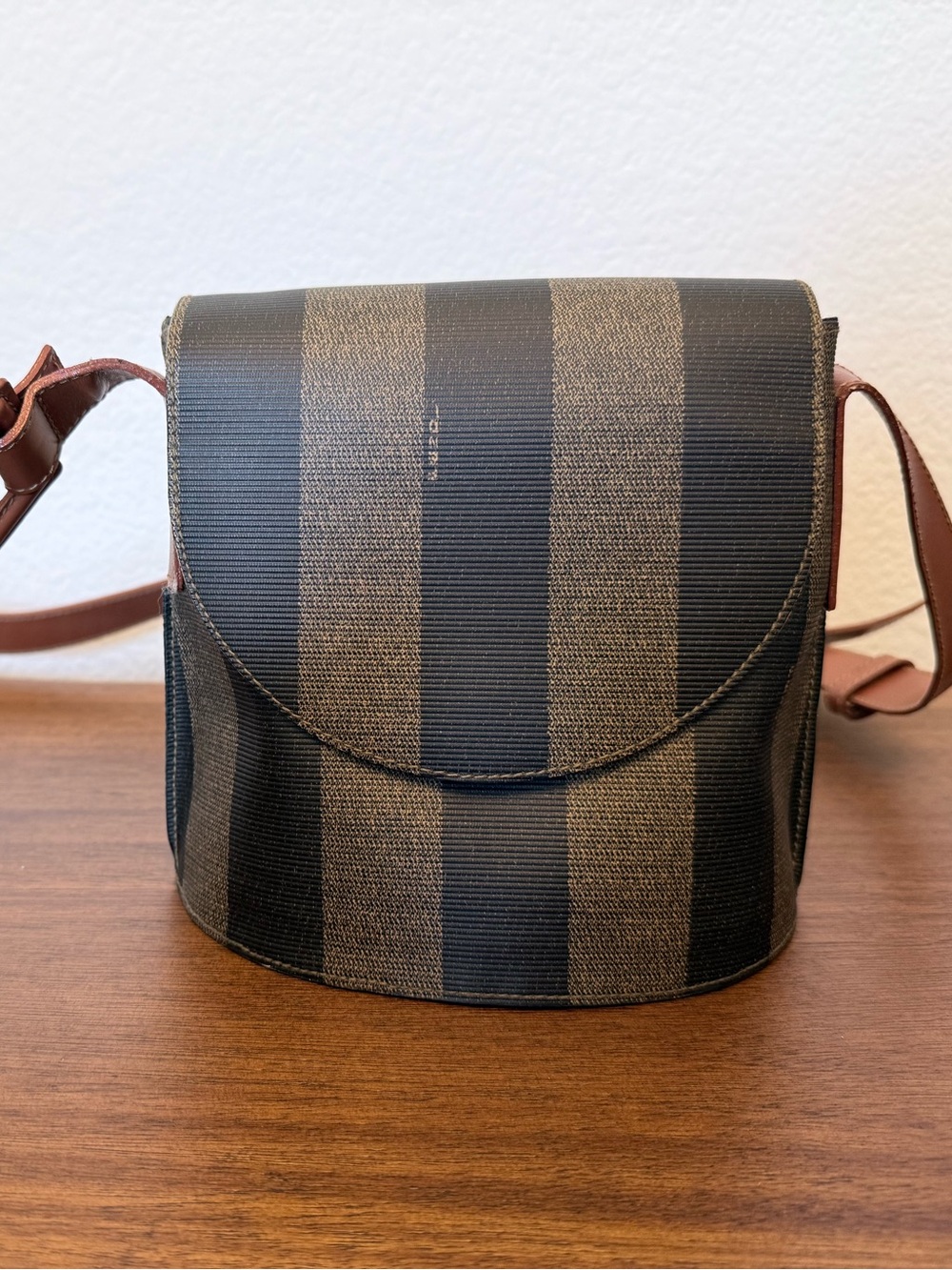 Vintage Fendi Pequin Small Crossbody Bag